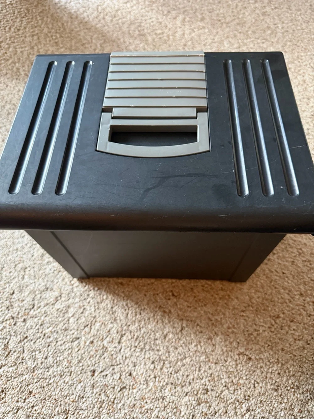 Vintage Newell Plastic Portable Letter File Box Organizer Storage Tote